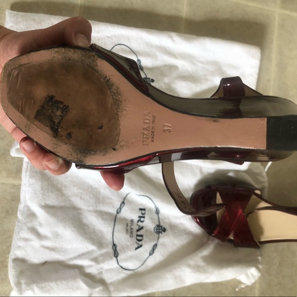 Red Prada Wedges - Picture 4 of 5